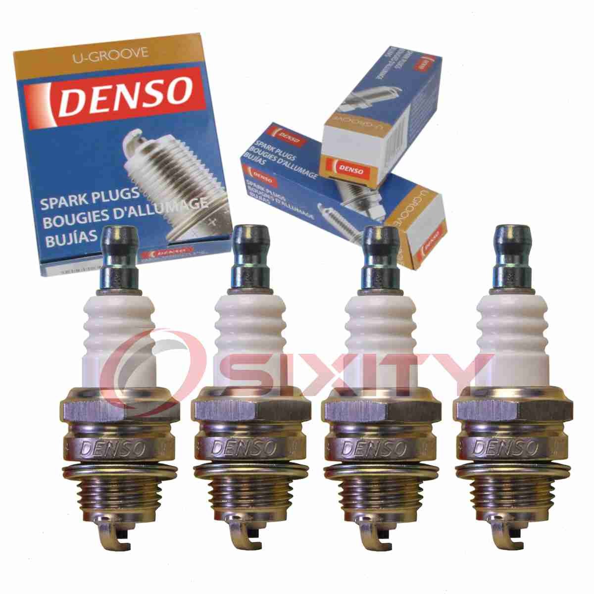 4 pc DENSO 6027 Standard U-Groove Spark Plugs for W22MP-U 748 7321 Ignition to