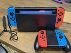 Nintendo Switch Console with joy con Controllers x 4,game box, dock and charger