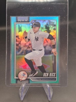 Ben Rice 2026 Topps Series 1 Baseball Aqua Foil SP #133 - Yankees
