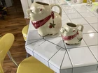 Vintage Shawnee Smiley Pig Clover Bud Pitcher And Creamer