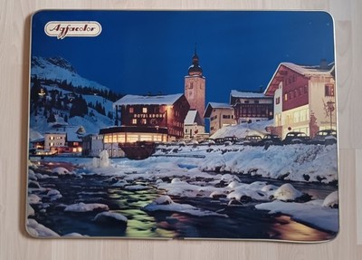 Agfacolor Agfa Werbeschild Fotodruck, ca.  60 x 80 cm. Lech bei Nacht