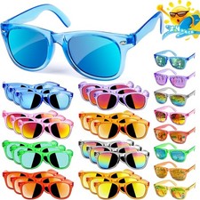Bulk Kids Sunglasses Party Favors - 24 Pack UV 400 Neon Shades for Ages 3-8