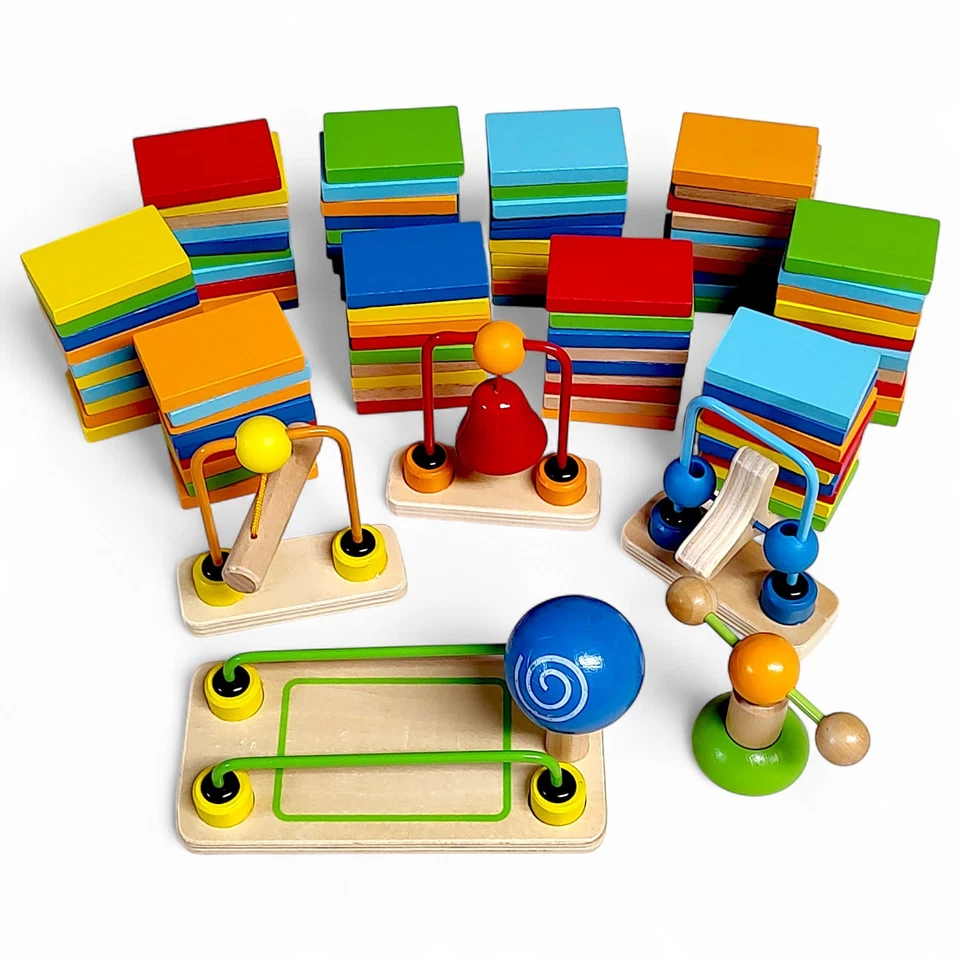 103pc Hape Wooden Dynamo Dominoes Building Block Toy Set - Image 2 of 4