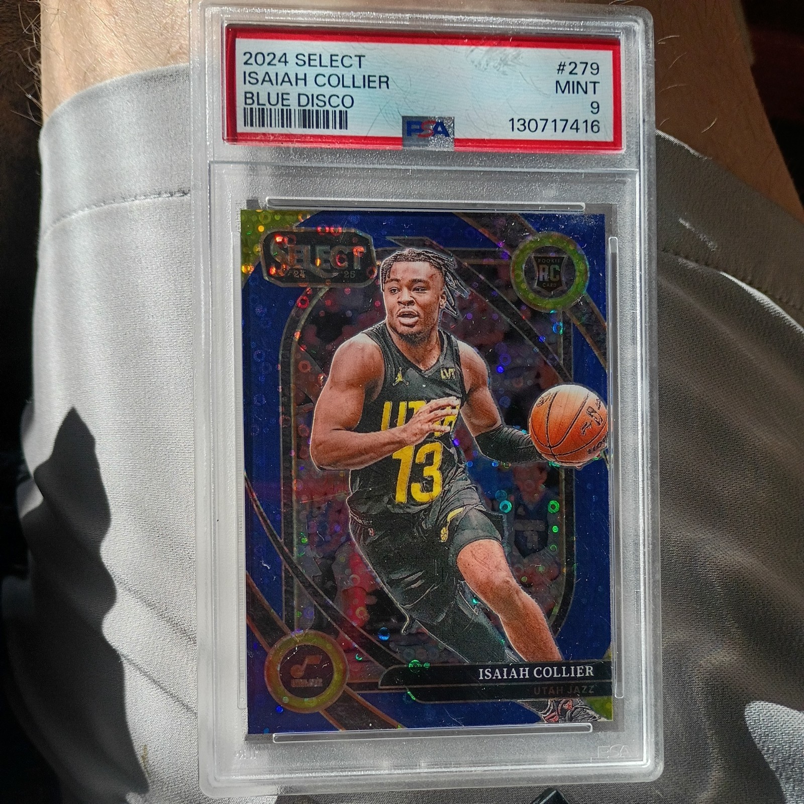 2024-25 Panini Select - Courtside Isaiah Collier #279 Blue Disco  /25 POP 3