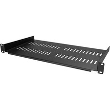 1U Server Rack Shelf in Steel - Vented Tray f...