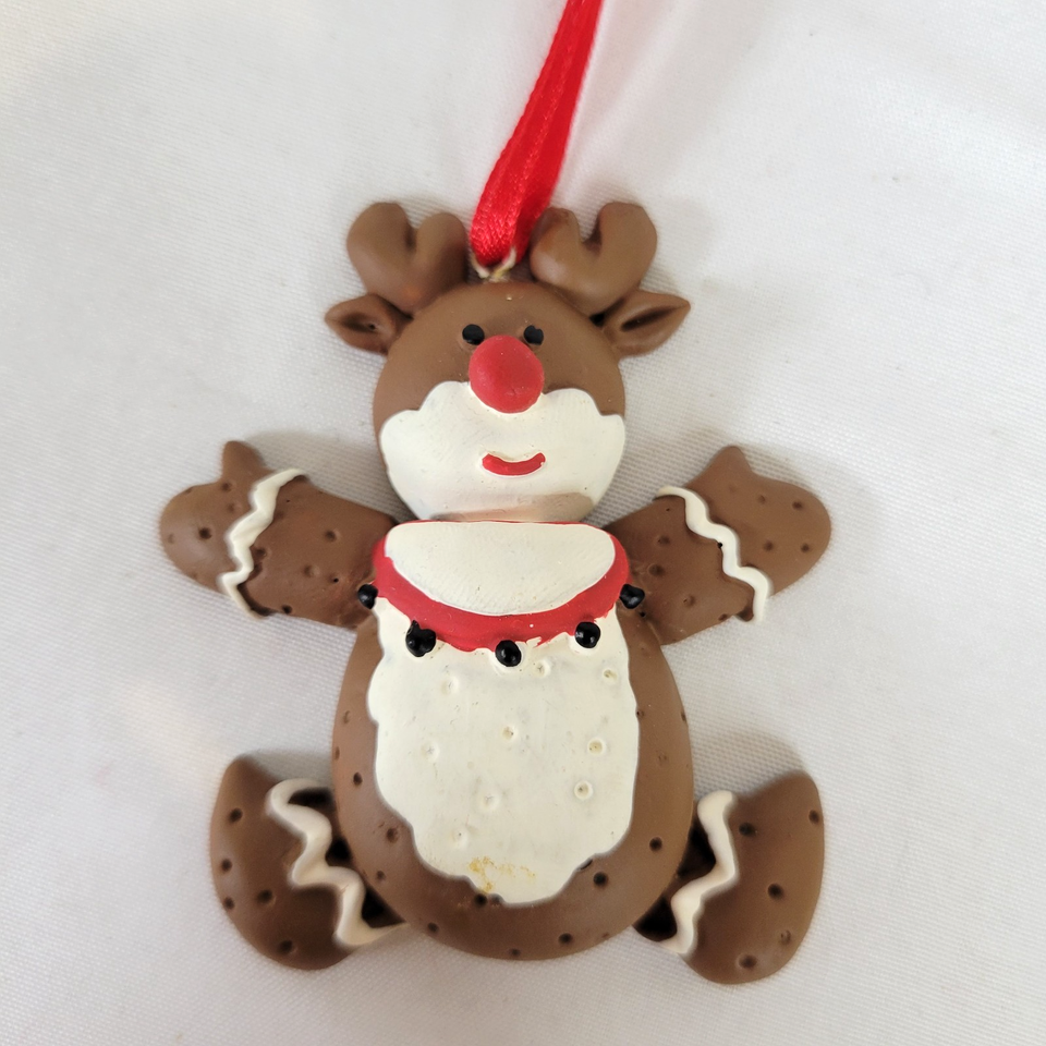 1996 House Of Lloyd Gingerbread Mr Mrs Claus Rudolf Reindeer Christmas ...