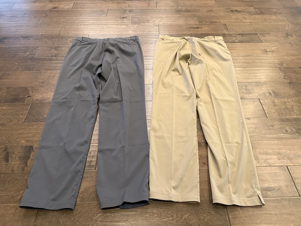 Lote de 2 Pantalones Rectos Nike Golf Para Hombre Gris Tostado Dri-Fit Talla 34x34 833194 Foto 3 de 4
