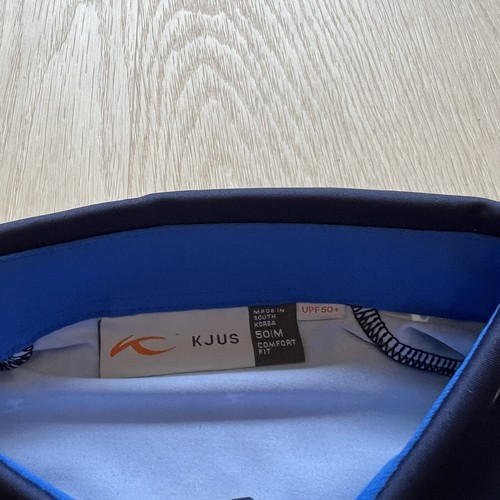KJUS Sotto Polo Golf Shirt Navy Ski All Over Print UPF Men’s M K00201 - Picture 9 of 14