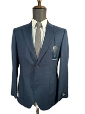 NEW NAUTICA Mens Blue ATHLETIC FIT Linen 2 Button Blazer Sport Coat Jacket 38S