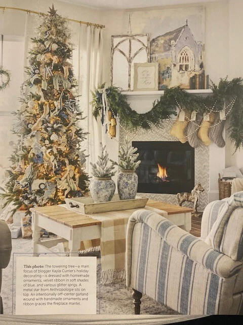 CHRISTMAS COTTAGE STYLE better homes and garden VINTAGE DISPLAYS festive wreaths Foto 4 de 4