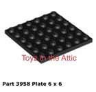 Lego 1x 3958 Black Plate 6 x 6 6984 6897 Space Police II