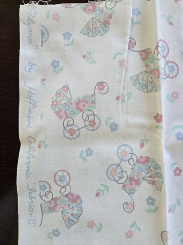 Nursery Rhymes Baby Buggy Carriage Pink Craft Fabric Hoffman 18" x 43" - Picture 3 of 5