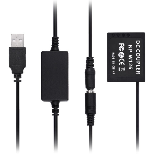 CP-W126 USB Power Kit DC Koppler Dummy Akku Ersatz von NPW126 für Fuji X-T2 - Bild 2 von 10