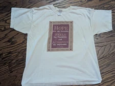 Vtg 90s Hope Sees the Invisible Quote SHIRT (XL) MDA Helen Keller DISTRESSED