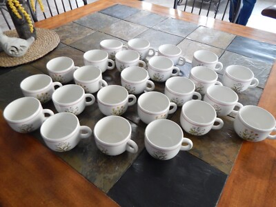 PRETTY PRIMULA ITALY FLORAL BOTANICAL HERB SET OF 24 TEACUPS (3 VARIETIES)