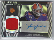 ISAIAH SIMMONS 2020 PANINI OBSIDIAN FOOTBALL ROOKIE PATCH AUTO /30