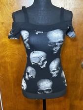 Killstar Mind Freeze Bardot Top XS NWT