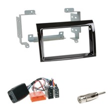 Doppel-DIN Radio Blende piano+CLARION Lenkradadapter für Fiat Ducato 2006-2012
