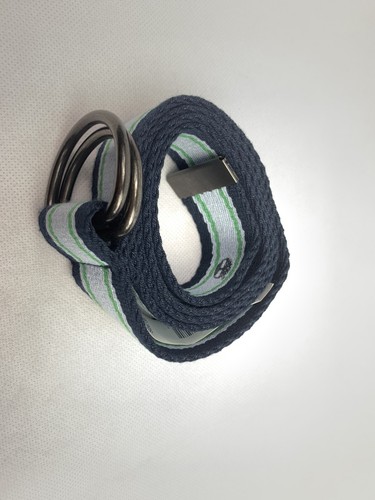 Timberland Light Blue/Navy Fabric Multicolored Striped Men Belt B6435/410 SZ 36 - Picture 5 of 8