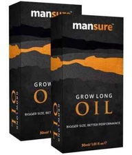 2 X ManSure Grow Long Massage Oil 30 ML For Men Bigger Size & Better Performance