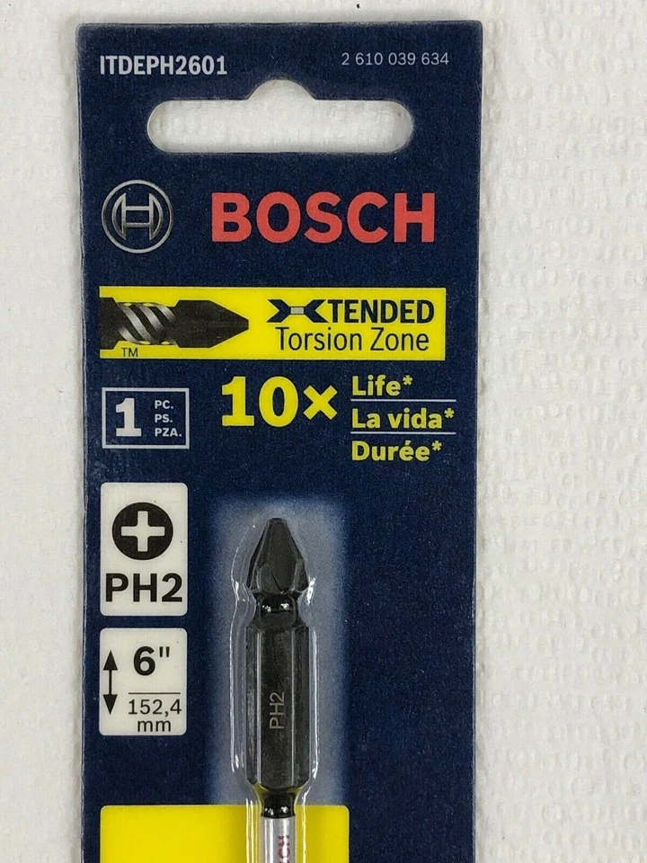 Bosch ITDEPH2601 Impact Tough Phillips #2 Double-Ended Bit 6" Length LOT OF 2 - Image 3 of 4