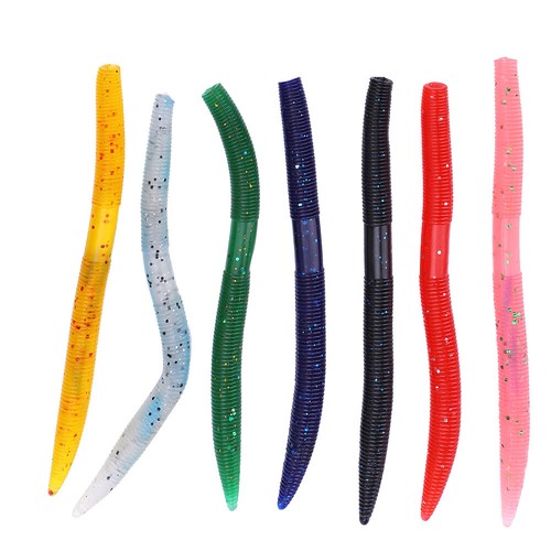 Esche in silicone morbido 13,5 cm 8 g da pesca viva Trota vermi esca artificiale verme - Foto 4 di 9
