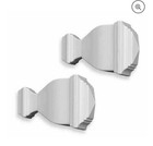 Cambria Classic Complete Napoleon Finials in Satin White Set of 2 - New