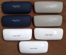 Lot of 7 Designer Name Eyeglass Cases - - Calvin Klein - Nine West - Nautica 