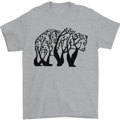 Bear Tree Tierökologie Herren Maglietta 100% Baumwolle Modell 5000