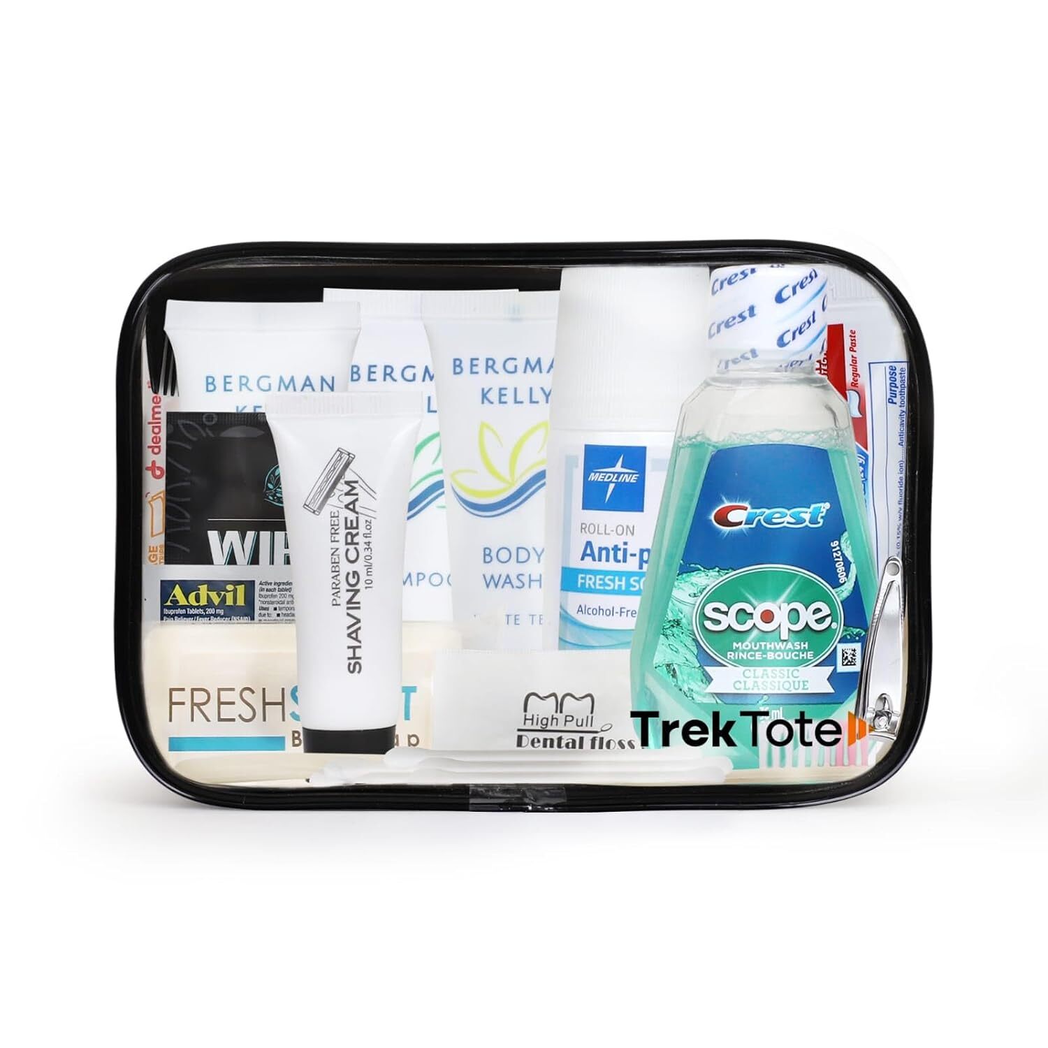 TrekTote 20-Piece Travel Toiletry Convenience Kit - Personal Care Travel...