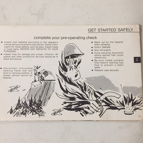 Vintage 1970 Wheel Type Loader Dozer Safety Maintenance Manual CIMA - Picture 8 of 12