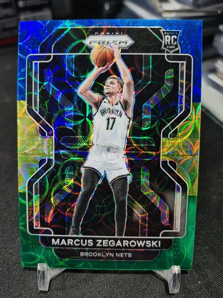 2021-22 Panini Prizm Marcus Zegarowski #300 Choice Blue Yellow Green RC SP!