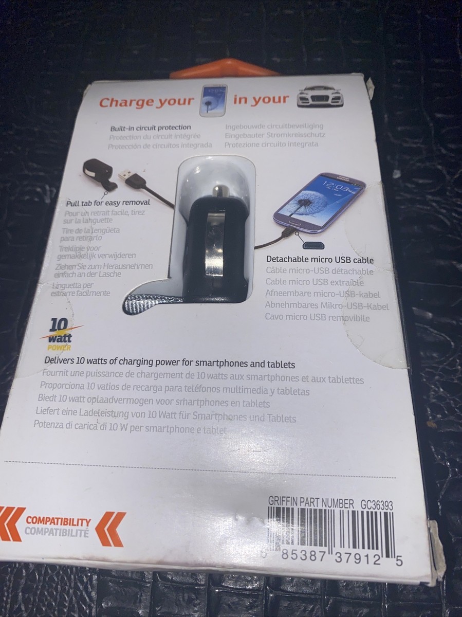 Griffin PowerJolt Mobile 10W Ultra-Compact Car Charger Micro