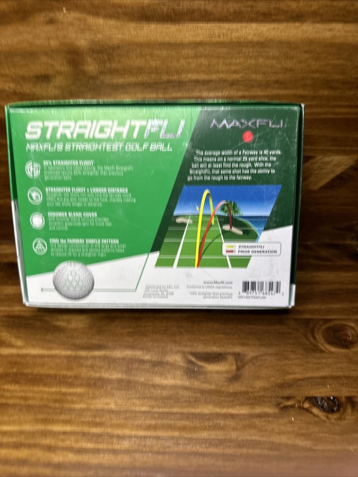 MAXFLI StraightFli Golf Balls White New Dimple Pattern MX18STRAFLIW