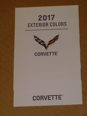 2017 CHEVROLET CORVETTE COLOR CHIP CHART BROCHURE MINT!