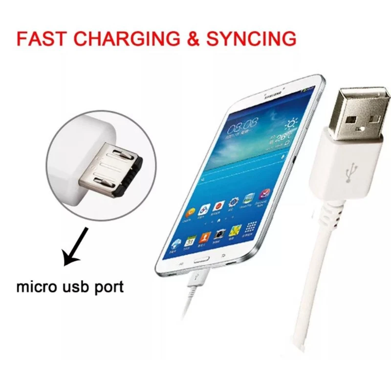 Cargador Charger Rapido Cable MICRO USB para Samsung Galaxy S6 S7 Edge Calidad  - Image 3 of 3