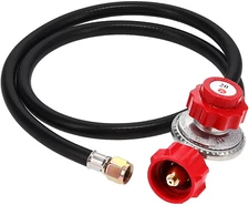 Gasone 2109-RED 4 Ft High Pressure 0-20 PSI Adjustable Regulator with Red QCC-1 