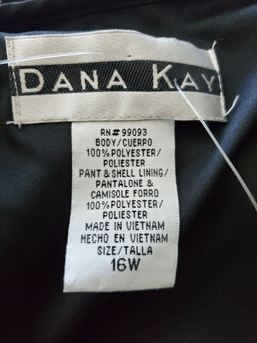 Donna Kay Size 16W Black Sequin V Neck Sleeveless Top - Picture 3 of 8