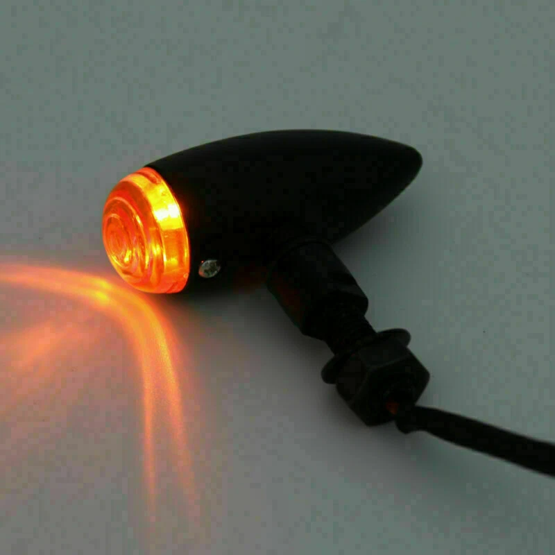 2x Luz de señal de giro de bala negra para Softail Dyna Sportster V-Rod Foto 4 de 4