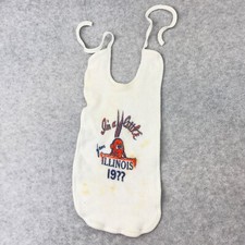 Illinois Chiefs Vintage Bib Baby Im a Little Chief from Illinois 19  STAINED