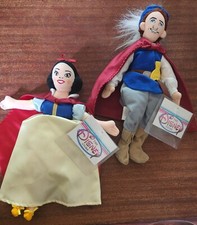 Disney Snow White and Prince Keepsake Bean Bag Plush Dolls New 10"