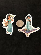 Disney Stickers - Aladdin, Jasmine lot of 2 Stickers