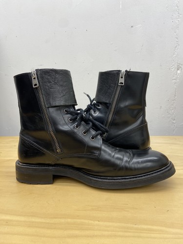 AllSaints Women's Brigade, Black Leather Boots, Size US 7.5 M EUR 37 - Picture 3 of 10