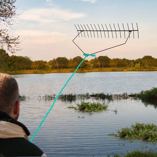 32in LONG REACH LAKE RAKE W/66ft/20m Rope for Aquatic Weeds and Beach Cleaning