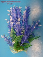 PLASTIC PLANT HEAVY BASE 32175 AQUARIUM DECORATION Approx. 8"L x 5"W