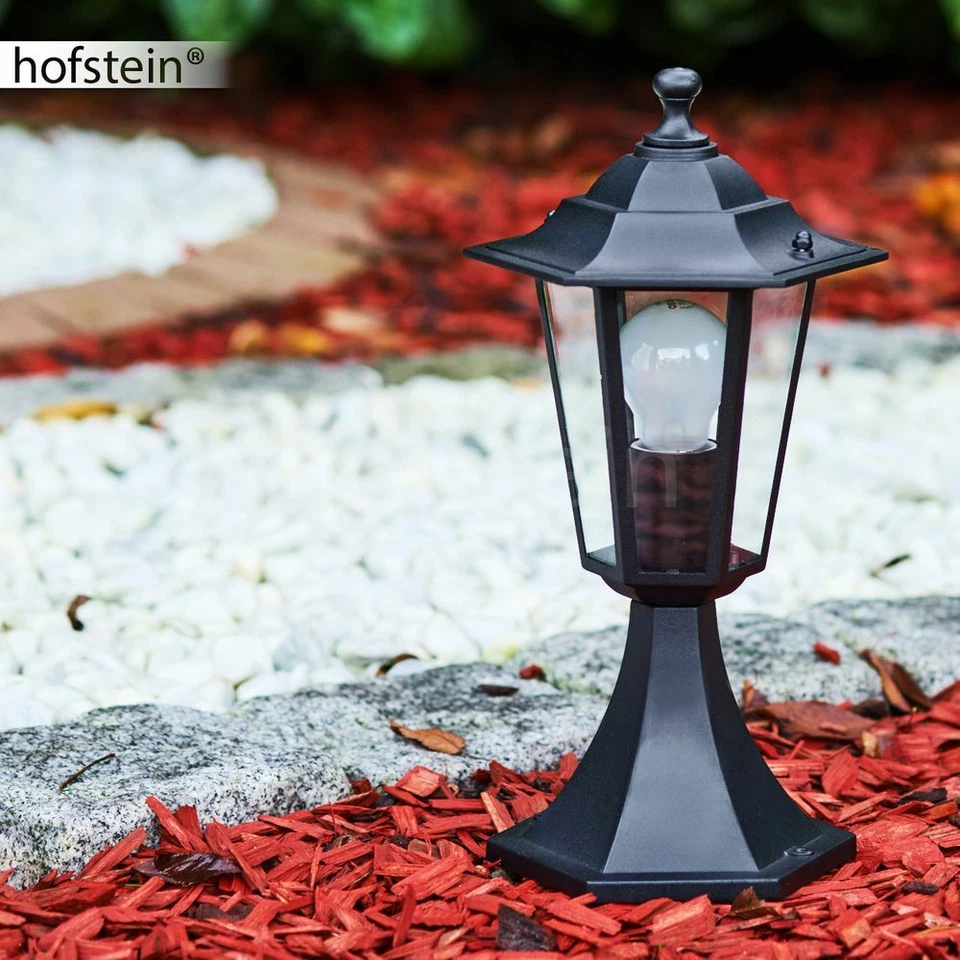 Außen Sockel Lampe Einfahrt Beleuchtung Garten Terrasse Veranda Leuchte schwarz - Bild 3 von 4