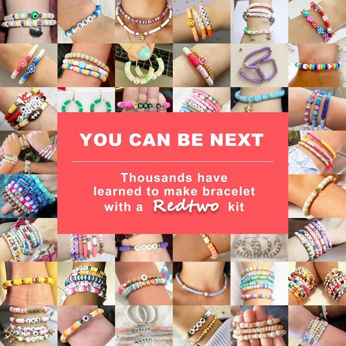 5100 Clay Beads Bracelet Making Kit Flat Preppy Beads for Friendship Jewelry ... - Picture 5 of 6