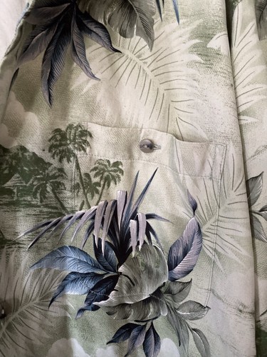 Burma Bibas mens Hawaiian Tropical shirt 100% Silk S/S Shirt RARE Washable L - 第 4/9 張圖片