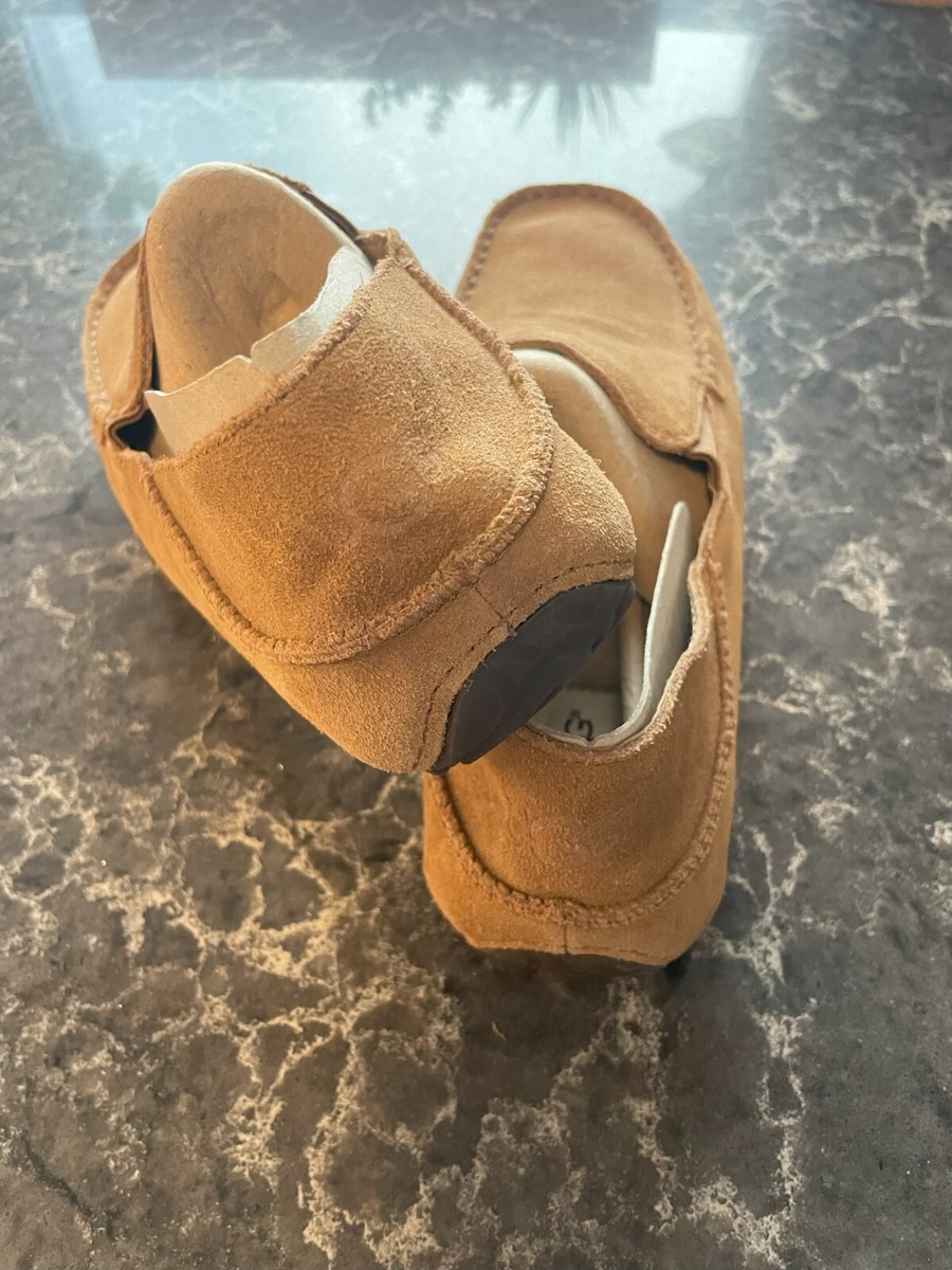 Ugg Upshaw Mens 11 Slipper Brown Leather Moccasin Shoes Ugg Upshaw Mens 11 Slipper Brown Leather Moccasin Shoes