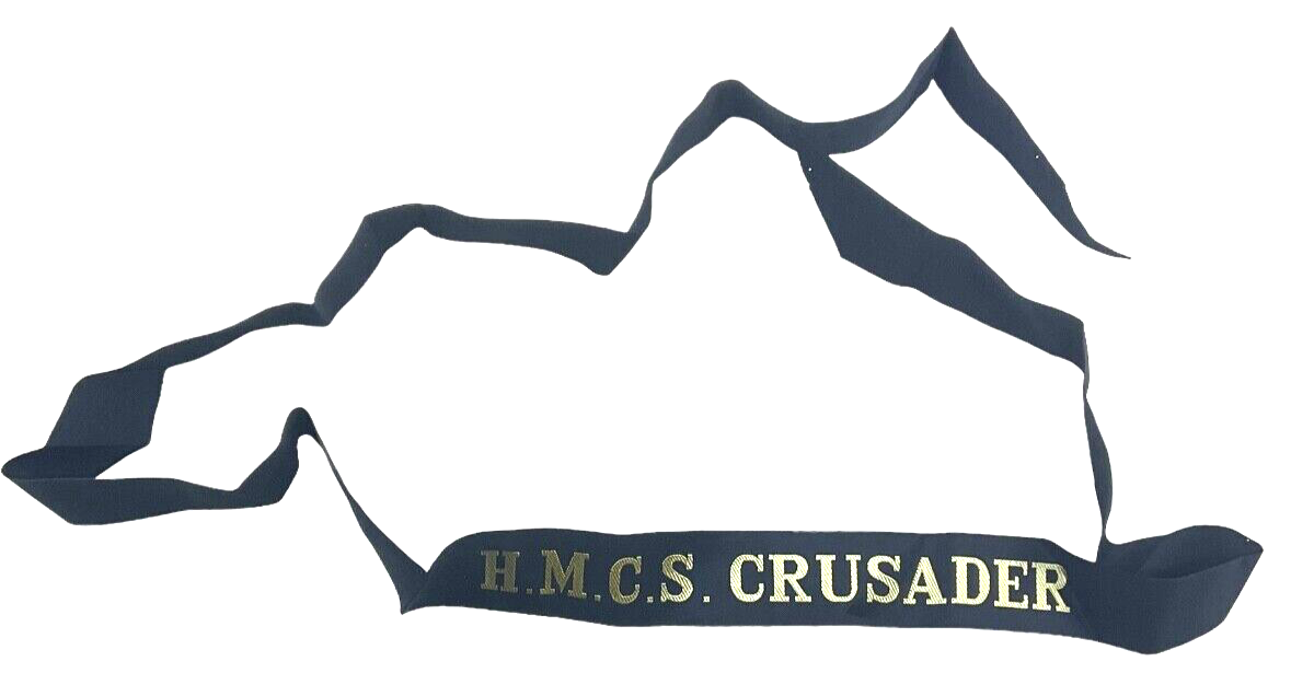 Canadian Navy HMCS Crusader Cap Tally Full Size Vintage Style